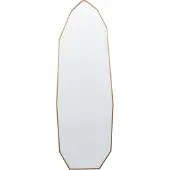 Beliani Miroir sur pied TARTAS Métal Doré