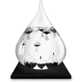Mikamax Thermomètre Galileo XXL, Thermomètre + hygromètre, Transparent
