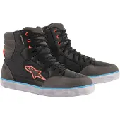 Alpinestars J-6 Canvas, chaussures imperméables à l’eau ,Noir/Gris Foncé/Bleu Clair ,10.5 US