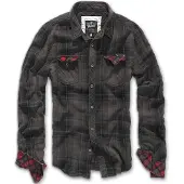 Brandit Check Duncan Long Sleeve Shirt Rouge 6XL Homme