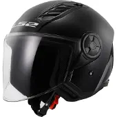LS2 OF616 Airflow II Solid Brillant Noir 06 Casque Jet Taille S