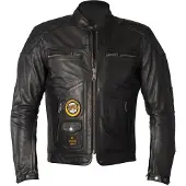 Helstons Veste en cuir de moto Tracker, noir, XL