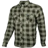 GMS-Moto Jaguar, chemise/veste textile ,Noir/Vert Foncé ,M