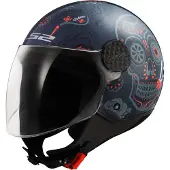 LS2 OF558 Sphere Lux II Maxca Cobalt Orange Casque Jet Taille M