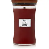 Woodwick Cinnamon Chai bougie parfumée avec mèche en bois 609.5 g