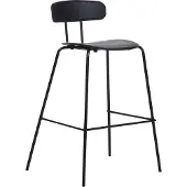 Beliani Ensemble de 2 chaises de bar noir Sibley Lumarko !