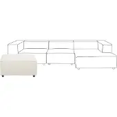 Beliani Ottoman Aprica Blanc Bouclé