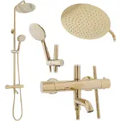 REA Kit De Douche Avec Thermostat Lungo Gold