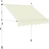 vidaXL Store rétractable manuel 200 cm blanc crème