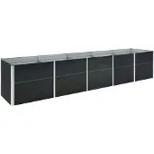 vidaXL Parterre de jardin surélevé Acier galvanisé 400x80x45 cm Anthracite