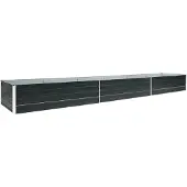 vidaXL Parterre de jardin surélevé Acier galvanisé 480x80x45 cm Anthracite