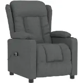 vidaXL Fauteuil relax électrique gris foncé Tissu