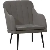 vidaXL Fauteuil gris foncé 63x76x80 cm velours