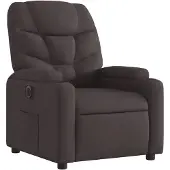 vidaXL Fauteuil relax électrique brun foncé Tissu