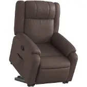 vidaXL Fauteuil relax avec releveur Marron Similicuir