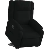 vidaXL Fauteuil relax avec releveur Noir Tissu