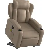 vidaXL Fauteuil de massage relevable, inclinable, Cappuccino, Lumarko !