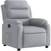 vidaXL Fauteuil relax électrique gris clair Tissu