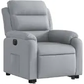 vidaXL Fauteuil relax avec releveur électrique Gris clair Tissu