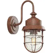 LINDBY Luminaire Extérieur , Adalie, dimmable, Brun / rouille, Terrasse, Métal, Rustique