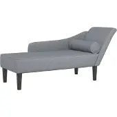 vidaXL Chaise longue avec coussin gris clair Tissu