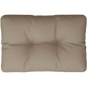 vidaXL Coussin de palette taupe 50x40x12 cm tissu