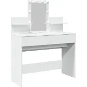 vidaXL Coiffeuse avec éclairage LED blanc 100x40x130 cm