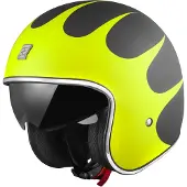 Bogotto V537 Wogi Mat Noir Jaune Casque Jet Taille L