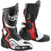 Berik Donington Black White Red Motorcycle Boots Taille 48