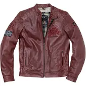Black-Cafe London Bangkok blouson en cuir de moto, rouge, 56