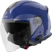 Bogotto H586 BT Solid Bleu Bluetooth Casque Jet Taille M