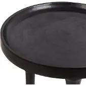 Beliani Table D'appoint Leeton Bois Noir