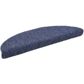 vidaXL Tapis d'escalier autocollants 5 pièces 56 x 17 x 3 cm Bleu Demi-rond