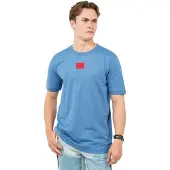 HUGO BOSS T-Shirt 'Diragolino212' bleu denim / rouge / noir