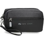 Pepe Jeans unisex. 7124131 Sac fourre-tout Jarvis noir -24,5 x15 x6cm (OSFA), Casuel, Polyester