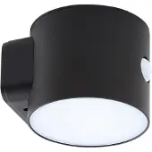 LINDBY - Amren LED Cellule solaire Applique Murale w/Capteur Noir