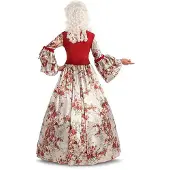 MOM Colonial Woman Costume Rouge M-L