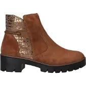 Rieker Bottines 'Enkellaarsjes Plat' cognac