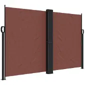 vidaXL Marquise latérale extensible brun 160x1000 cm