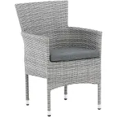 Venture Home Malina chaise de jardin avec coussin de jardin gris.
