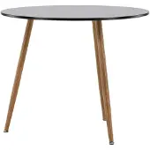 Ebuy24 Polar table de salle à manger Ø90cm noir.