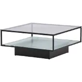 Venture Home Maglehem table basse 90x90cm noir, verre.