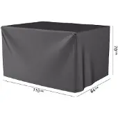 Platinum Housse de Table à Feu AeroCover Anthracite (110 x 84 x 70 cm)