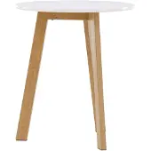 Ebuy24 Leonora table de salle à manger Ø65cm blanc.