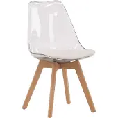 Ebuy24 Edvin chaise de salle à manger blanc, naturel