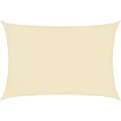 vidaXL Voile d'ombrage 160 g/m² Crème 2x2,5 m HDPE