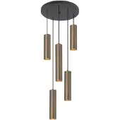 Highlight Suspension ronde Perugia bronze - 5x GU10