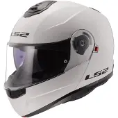 LS2 FF908 Strobe II Brillant Blanc 06 Casque Modulable Taille XL
