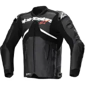 Alpinestars Atem V5, veste en cuir ,Noir/Blanc ,54