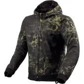 REV'IT! Saros, veste en textile ,Noir/Vert Foncé ,XXL